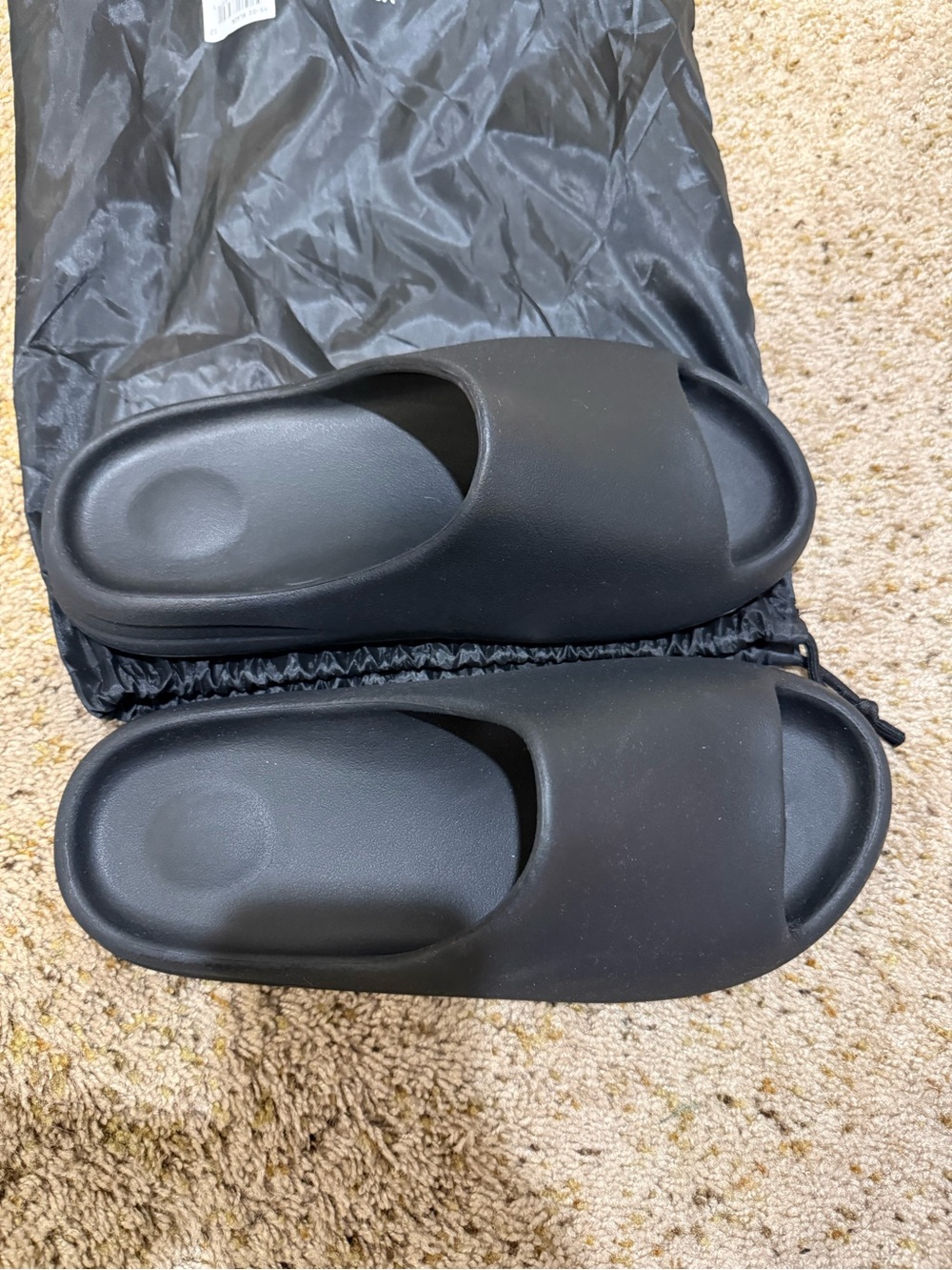 Men’s 12 Black Slide Sandals - Comfortable Everyday Slip-Ons